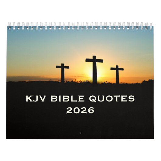 2026 KJV Bible Scripture Three Crosses Church カレンダー (カバー)