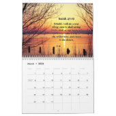 2026 KJV Bible Scripture Three Crosses Inspiration カレンダー (3月 2026)