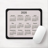 2026 La Boca on Black Calendar by Janz Two Tone マウスパッド (マウス)