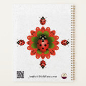 2026 Ladybug Red, White, Green Spiral プランナー手帳 (裏面)