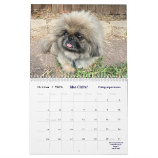 2026 Liz E.'s Pekingese Calendar カレンダー
