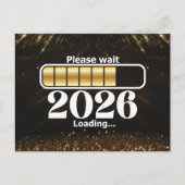 2026 Loading Please Wait Happy New Year シーズンポストカード (正面)