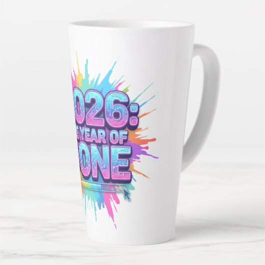 2026 Loading... Progress Bar Sticker カフェラテマグ (右アングル)