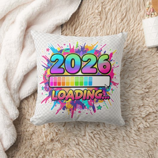 2026 Loading... Progress Bar Sticker クッション (ブランケット)