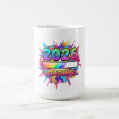 2026 Loading... Progress Bar Sticker コーヒーマグカップ (中央)