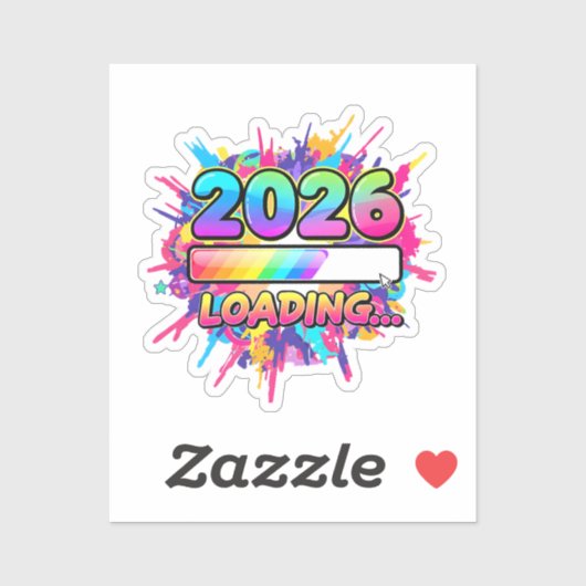 2026 Loading... Progress Bar Sticker シール (シート)