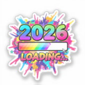 2026 Loading... Progress Bar Sticker シール (正面)