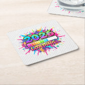 2026 Loading... Progress Bar Sticker スクエアペーパーコースター (アングル)
