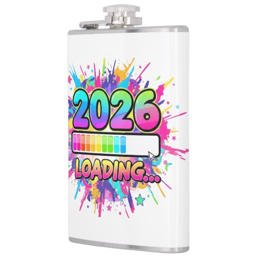 2026 Loading... Progress Bar Sticker フラスク (左)