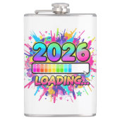 2026 Loading... Progress Bar Sticker フラスク (正面)