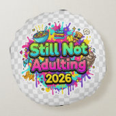 2026 Loading... Progress Bar Sticker ラウンドクッション (裏面)