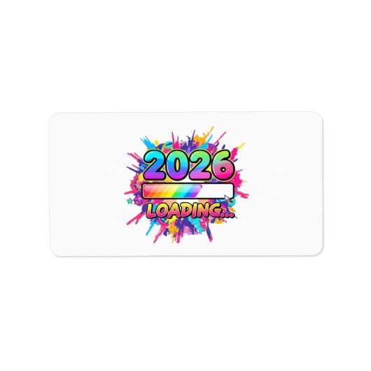 2026 Loading... Progress Bar Sticker ラベル (正面)