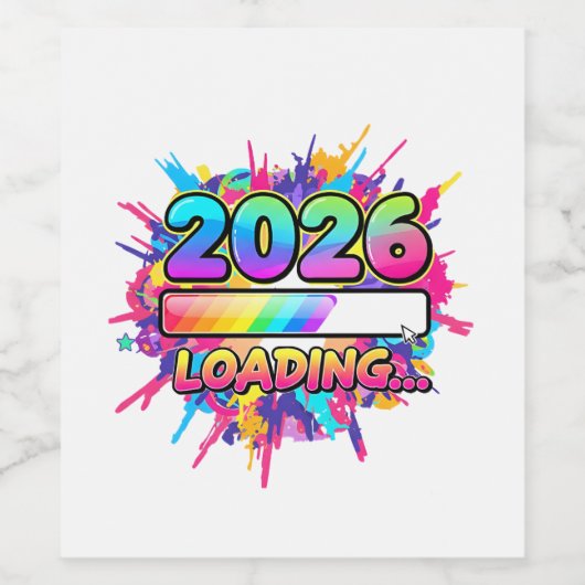 2026 Loading... Progress Bar Sticker ワインラベル (シングルラベル)