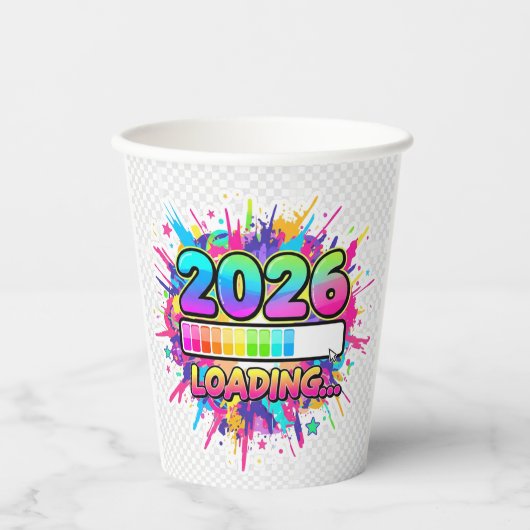 2026 Loading... Progress Bar Sticker 紙コップ (正面)