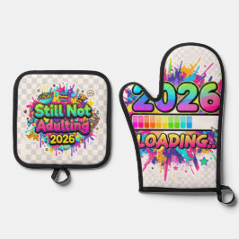 2026 Loading... Progress Bar Sticker 鍋つかみ&鍋敷きセット