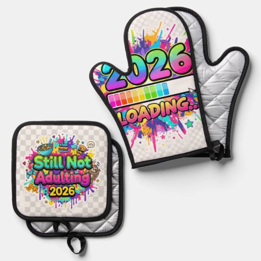 2026 Loading... Progress Bar Sticker 鍋つかみ&鍋敷きセット (正面/裏面)