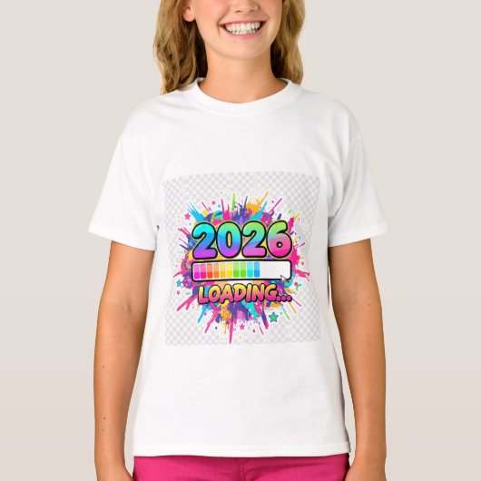 2026 Loading... Progress Bar Sticker Tシャツ (正面)