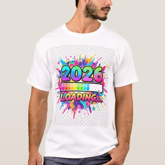 2026 Loading Progress Bar Sticker Tシャツ (正面)