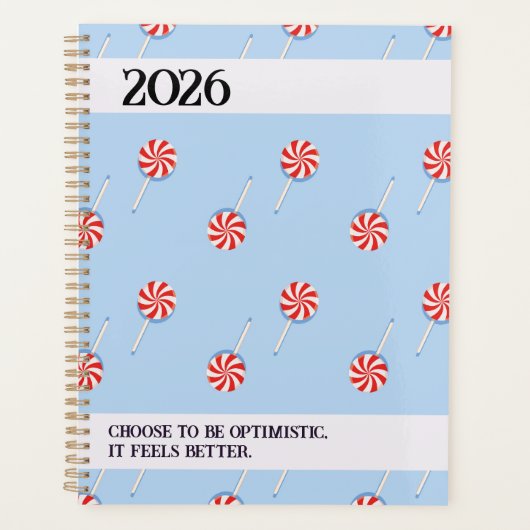 2026 Lollipop Pattern Spiral Planner プランナー手帳 (正面)