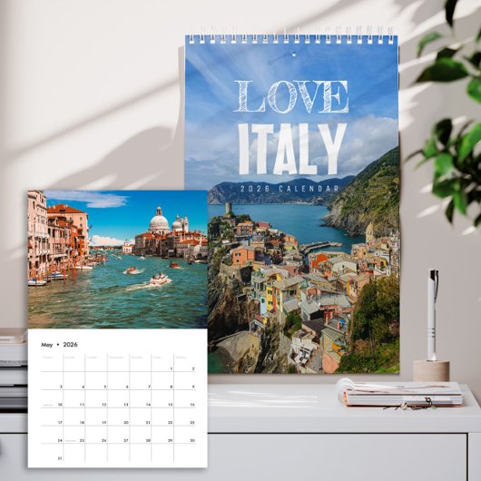 2026 Love Italy Calendar カレンダー