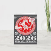 2026 Lunar Chinese New Year Fire Horse  カード (正面)