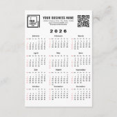 2026 Lunar New Year Of The Horse QR Code Calendar カード (裏面)