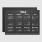 2026 Magnet Calendar Black and White (正面/裏面)