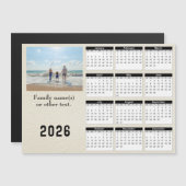 2026 Magnetic Calendar Card personalize with Photo (正面/裏面)