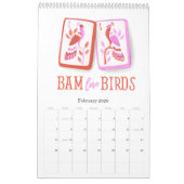 2026 Mahjong Time Wall カレンダー (2月 2026)