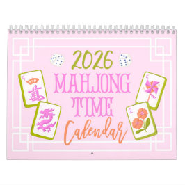 2026 Mahjong Time Wall Calendar カレンダー