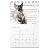 2026 Maine Coon Cat Calendar カレンダー (1月 2027)