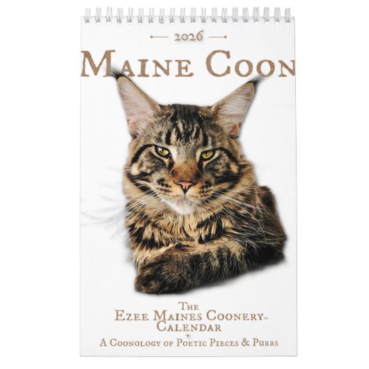 2026 Maine Coon Cat Calendar カレンダー (カバー)