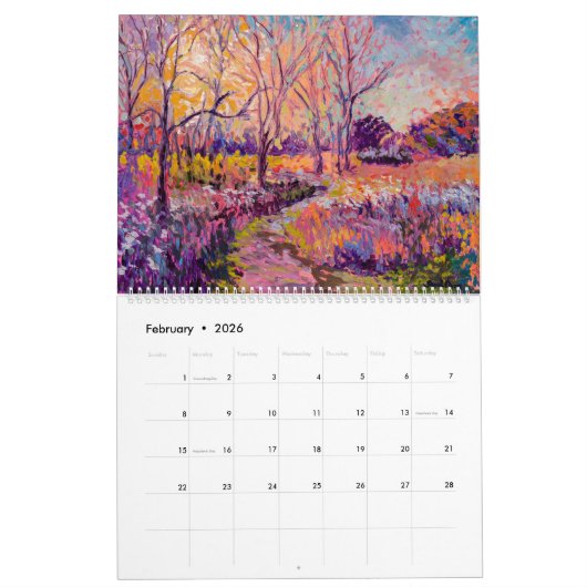 2026 Majestic Trees Calendar カレンダー (2月 2026)