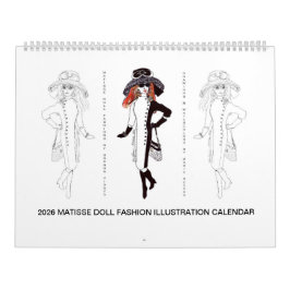 2026 Matisse Doll Fashion Illustration Calendar カレンダー