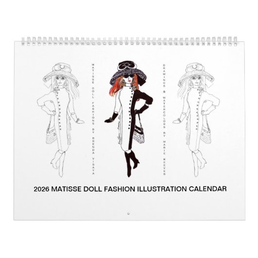 2026 Matisse Doll Fashion Illustration Calendar カレンダー (カバー)