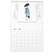 2026 MatisseFashions Illustration Calendar カレンダー (3月 2026)