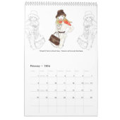 2026 MatisseFashions Illustration Calendar カレンダー (2月 2026)