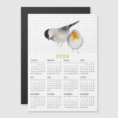 2026 Matthew 6:26 Water Color Birds Calendar Magne (正面/裏面)