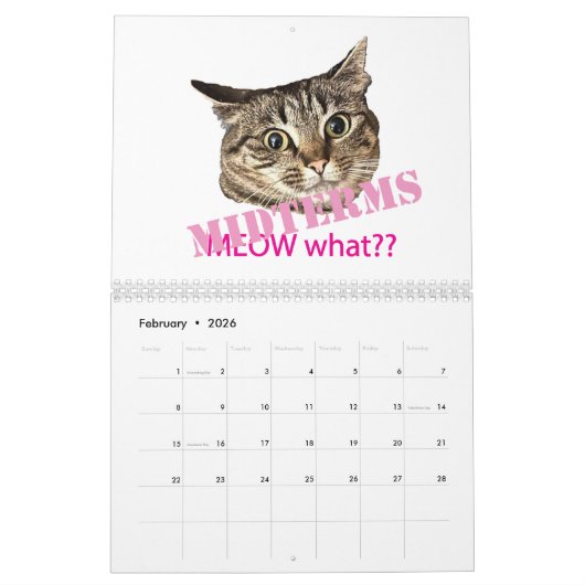 2026 MEOW what?? Calendar カレンダー (2月 2026)