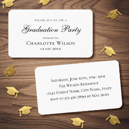 2026 Mini Graduation Party Invitation Classic Card 名刺
