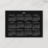 2026 Mini POCKET Calendar SUNDAY Start BLACK 名刺 (裏面)