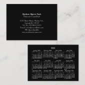 2026 Mini POCKET Calendar SUNDAY Start BLACK 名刺 (正面/裏面)