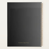 2026 Minimal Black & Gold Planner Cover  プランナー手帳 (裏面)
