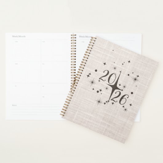 2026 Minimal Linen Planner Cover プランナー手帳 (ディスプレー)