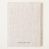 2026 Minimal Linen Planner Cover プランナー手帳 (裏面)