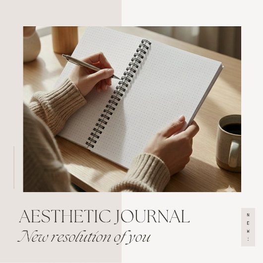 2026 Minimal Silhouette Journal for Reflection ノートブック