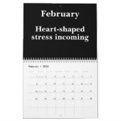 2026 Minimalist Funny Office カレンダー (2月 2026)