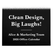 2026 Minimalist Funny Office カレンダー (カバー)