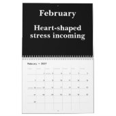 2026 Minimalist Funny Office カレンダー (2月 2027)