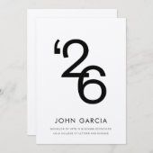 2026 Minimalist Graduation Announcements 招待状 (正面/裏面)